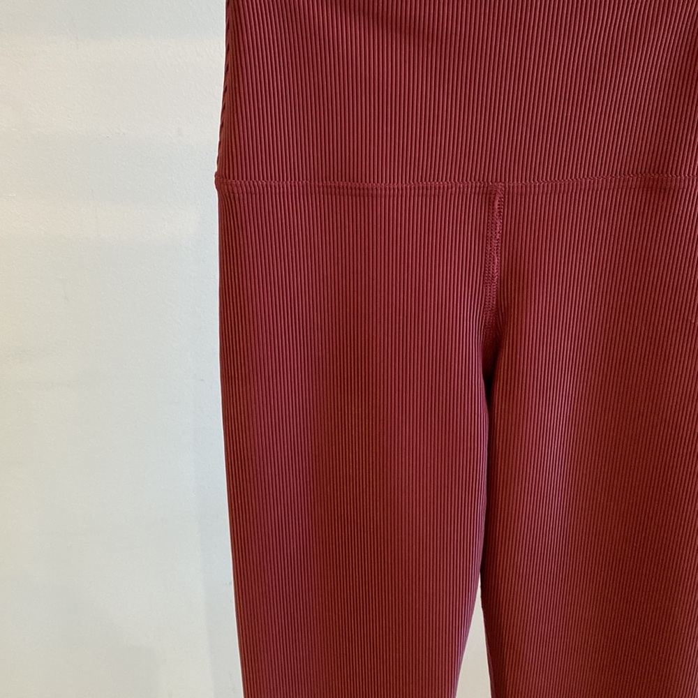 Beach riot ribbed legging in oxblood